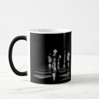 Mug Magique Photo Pièces d'échecs N&B