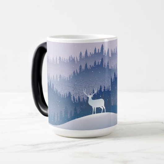 Mug Magique Pins de lavande hiver Noël merveilleux re (Devant gauche)