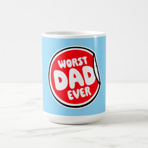 Mug Magique Pire Papa De Tous Les Temps Blague Drôle Et Sarcas