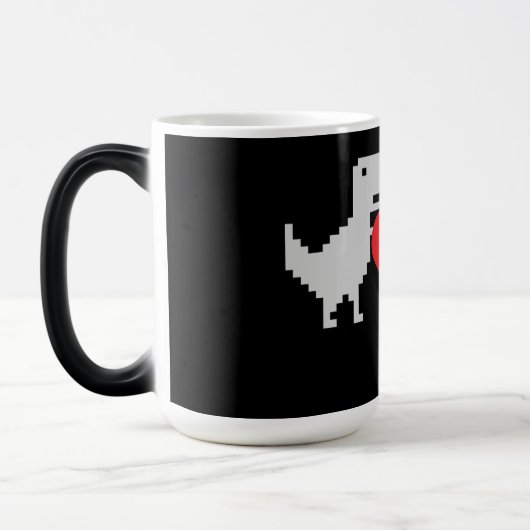 Mug Magique Pixel Dinosaur Love – Cute Keychain Gift for Coupl (Gauche)