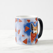 Mug Magique Pizza de Chien de Corgi (Devant droit)