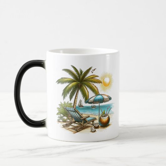 Mug Magique Plage amateur Morphing (Gauche)