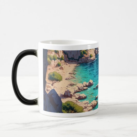 Mug Magique Plage en Grèce (Gauche)