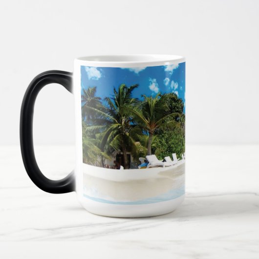 Mug Magique Plage exotique (Gauche)