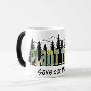 Mug Magique Plantez des Arbres, Sauvez notre Planète, Moderne,