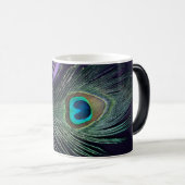 Mug Magique Plume pourpre impressionnante de paon (Devant droit)