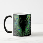 Mug Magique Plumes vertes avec le noir (Gauche)