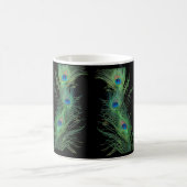 Mug Magique Plumes vertes avec le noir (Centre)