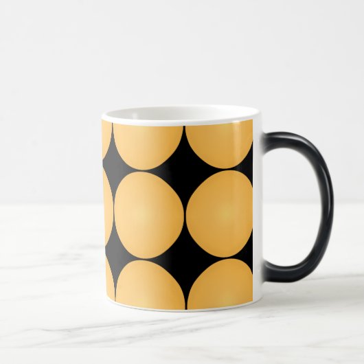 Mug Magique Pointe Polka Jaune Design Moderne (Droite)