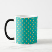 Mug Magique Pois élégant - menthe et Or (Gauche)