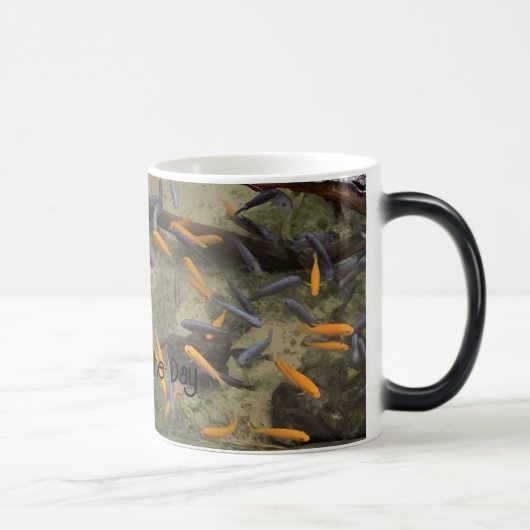 Mug Magique Poisson rouge coloré attraper (Droite)