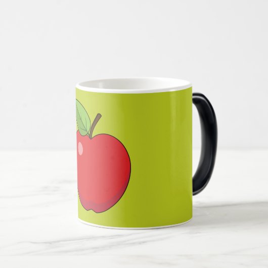 Mug Magique Pomme rouge (Devant droit)