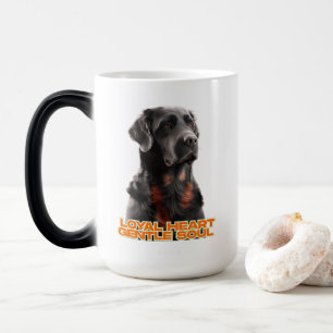 Mug Magique Portrait de chien noir élégant - Art réaliste pour
