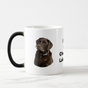 Mug Magique Portrait de photo de chien de Labrador de chocolat