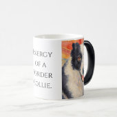 Mug Magique Portrait numérique de Border Collie (Devant droit)