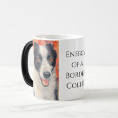 Mug Magique Portrait numérique de Border Collie (Devant gauche)