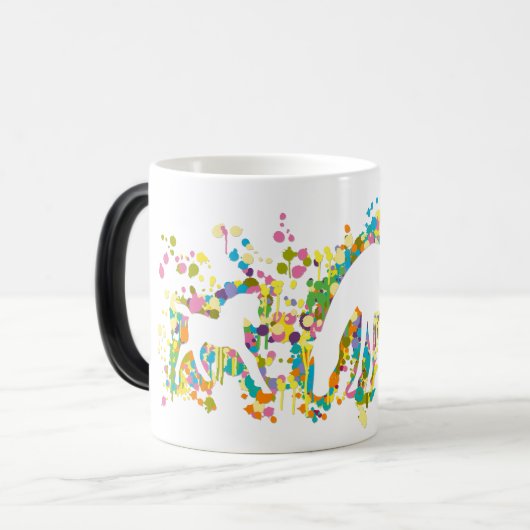 Mug Magique Poulain avec l'éclaboussure de maman (Devant gauche)