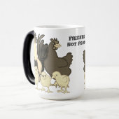 Mug Magique Poulets colorés Moderne Illustration conviviale (Devant gauche)