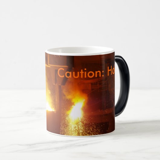 Mug Magique Précaution : Chaud ! (Devant droit)