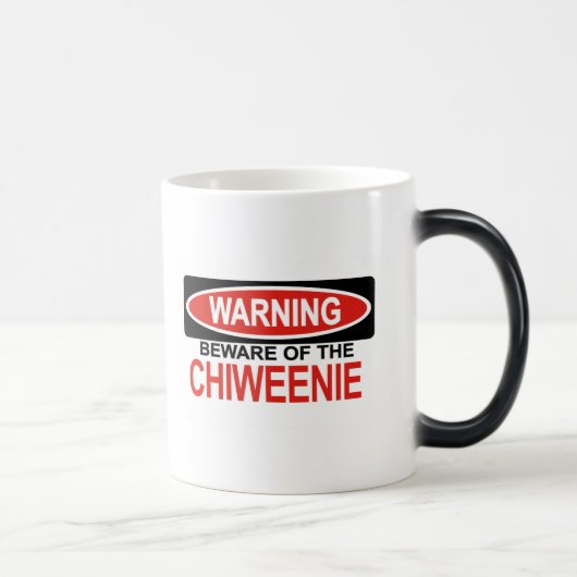 Mug Magique Prenez garde de Chiweenie (Droite)