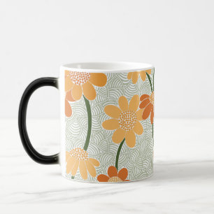 Mug Magique Pretty retro muted 1970 s flowers