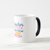 Mug Magique Professeur Cadeaux | Contact enseignant demain auj (Devant droit)