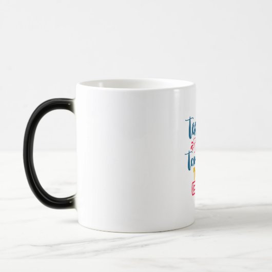 Mug Magique Professeur Cadeaux | Contact enseignant demain auj (Gauche)