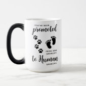 Mug Magique Promoté À Grand-Mère Personnalisé Amoureux des chi (Gauche)