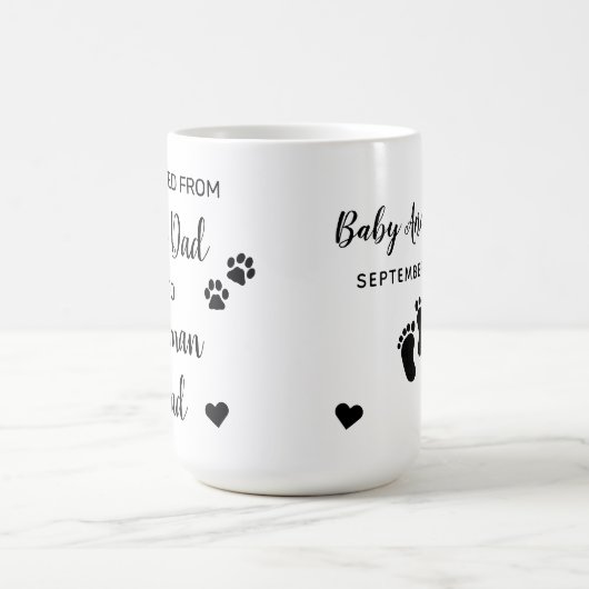 Mug Magique Promu Chien Papa À Homme Papa Grossesse Révélation (Centre)