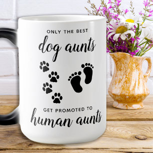 Mug Magique Promu Tante Chien À La Révélation De Grossesse Tan