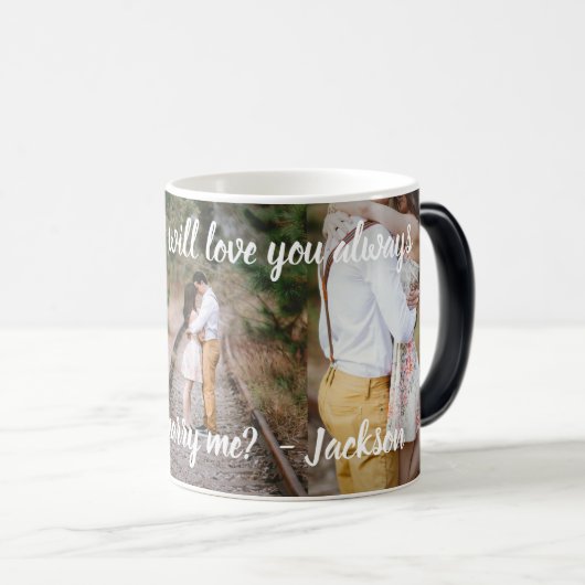 Mug Magique Proposition Surprise Masquée Marier Moi Photo Morp (Devant droit)