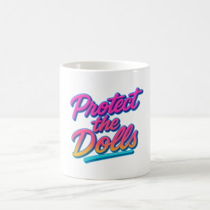 Mug Magique Protégez les poupées Neon Retro Art