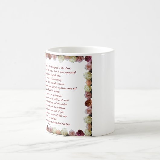 Mug Magique Psaume 11, Écriture, Verse de la Bible, (Centre)