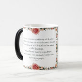 Mug Magique Psaume 1 avec Flower Borders (Devant gauche)