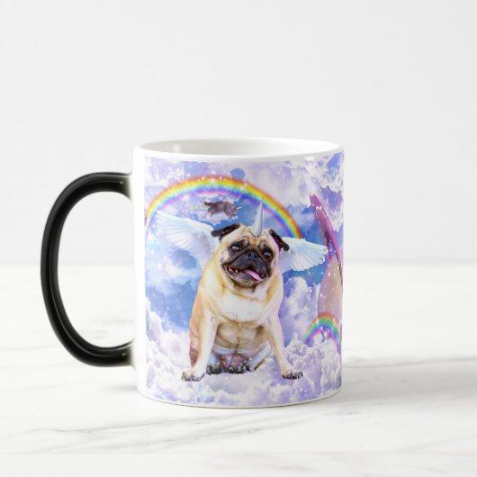 Mug Magique Pug unicorn (Gauche)