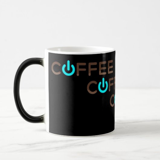 Mug Magique Puissance du café (bleu) (Gauche)
