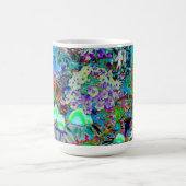 Mug Magique Purple psychédélique et fleurs de jardin vert citr (Centre)