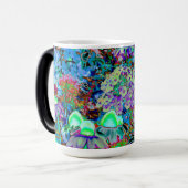 Mug Magique Purple psychédélique et fleurs de jardin vert citr (Devant gauche)