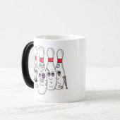 Mug Magique Quilles de bowling amochées drôles (Devant gauche)