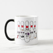 Mug Magique Quilles de bowling amochées drôles (Gauche)
