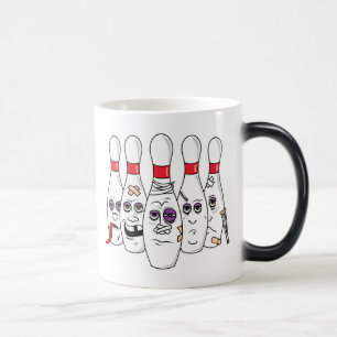 Mug Magique Quilles de bowling amochées drôles