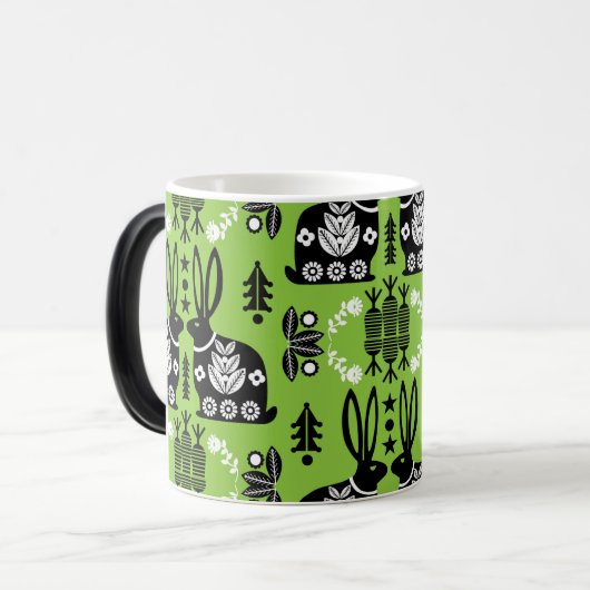 Mug Magique Rabbit Nordic Scandinavian Folk Art (Devant gauche)