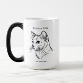 Mug Magique race de chat bleu russe (Gauche)