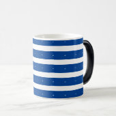 Mug Magique Rayures bleues et blanches (Devant droit)