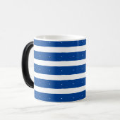 Mug Magique Rayures bleues et blanches (Devant gauche)