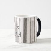 Mug Magique Rayures Marron Sauvages (Devant droit)