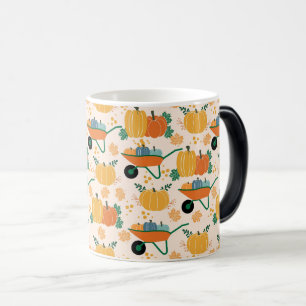 Mug Magique Récolte d'automne - Citrouilles dans une brouette