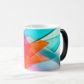 Mug Magique Rectangles translucides abstraits néon vibrant 3D (Devant droit)