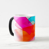Mug Magique Rectangles translucides abstraits néon vibrant 3D (Devant gauche)