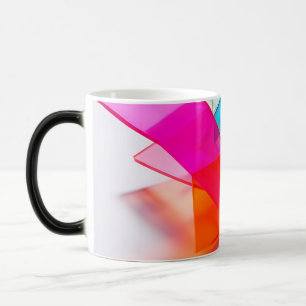 Mug Magique Rectangles translucides abstraits néon vibrant 3D